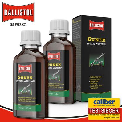 Ballistol 2 x 50 ml Gunex Spezial-Waffenöl Industrie Handwerk Haushalt