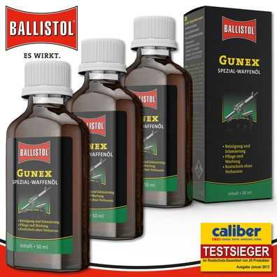 Ballistol 3 x 50 ml Gunex Spezial-Waffenöl Industrie Handwerk Haushalt