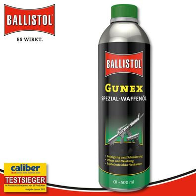 Ballistol 500 ml Gunex Spezial-Waffenöl Industrie Handwerk Haushalt