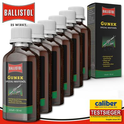 Ballistol 6 x 50 ml Gunex Spezial-Waffenöl Industrie Handwerk Haushalt