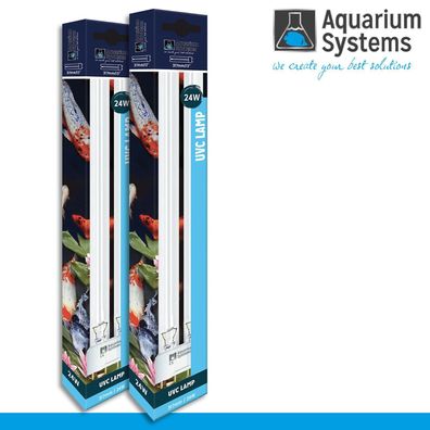 Aquarium Systems 2 x Ultra Clear UVC Lampe 2G11 24 Watt
