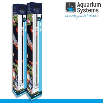 Aquarium Systems 2 x Ultra Clear UVC Lampe 2G11 36 Watt