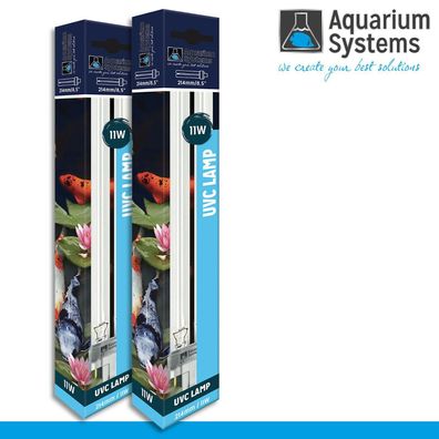 Aquarium Systems 2 x Ultra Clear UVC Lampe mit G23 Sockel 11 Watt