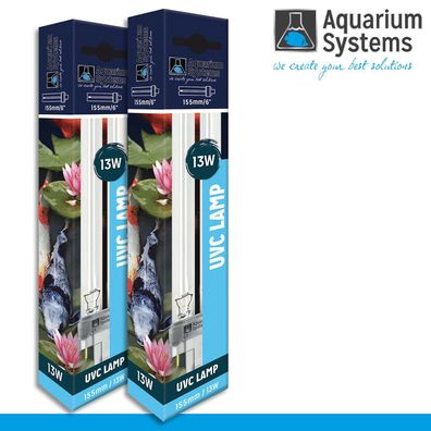 Aquarium Systems 2 x Ultra Clear UVC Lampe mit G23 Sockel 13 Watt