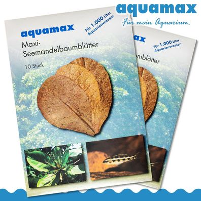 Aquamax 2 x Maxi Seemandelbaumblätter (Terminalia Catappa Leaves)