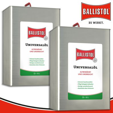 Ballistol 2 x 10 l Universalöl Kanister | Kriechöl | Waffenöl | Auto | Haus