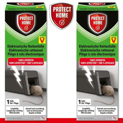2x Protect Home Elektronische Rattenfalle Bekämpfung Schutz Garage Schuppen