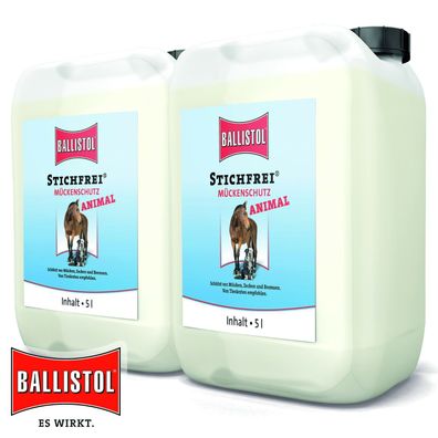 Ballistol 2x5 Liter Animal Stichfrei® Mückenschutz gegen Mücken, Zecken, Bremsen