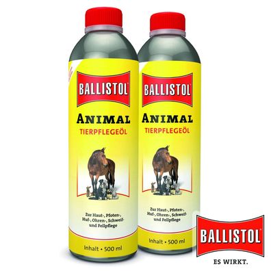 Ballistol 2x500 ml Animal Tierpflegeöl | Hautpflege | Fellpflege | Pfotenpflege