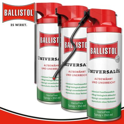 Ballistol 3 x 350 ml Universalöl VarioFlex Spray