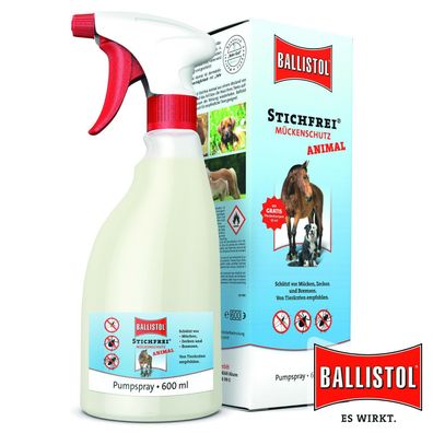 Ballistol 600 ml Animal Stichfrei® Mückenschutz Pumpspray gegen Mücken, Zecken