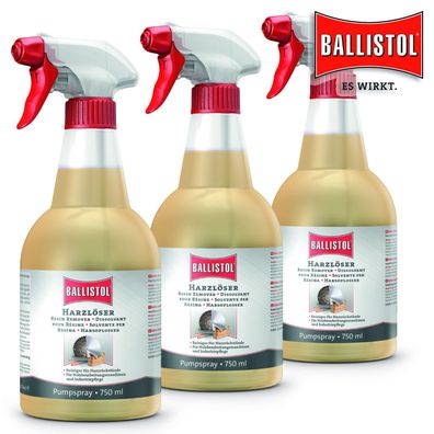 Ballistol 3 x 750 ml Harzlöser | Reiniger für Harzrückstände an Werkzeug