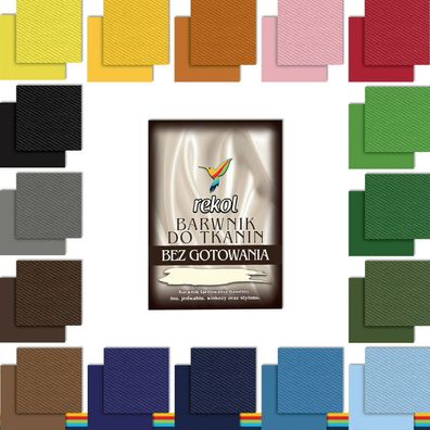 15 g Textilfarbe ohne Kochen Stofffarbe Färben Nachfärben 16 Farben zur Auswahl