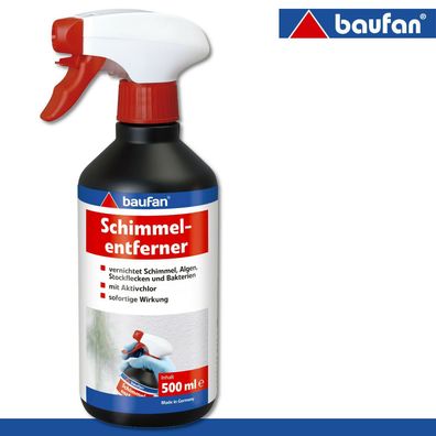 Baufan 500 ml Schimmelentferner chlorhaltig Algen Stockflecken Bakterien (Gr. 500 ml)