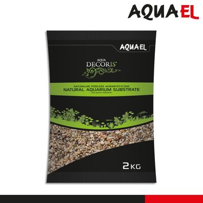 Aquael 2 kg Aqua Decoris Kies Natural bunt 1,4 - 2 mm Aquariensubstrat