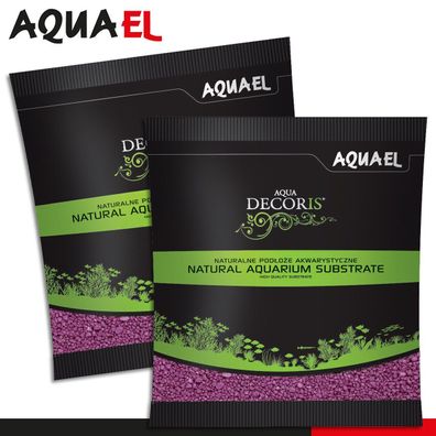Aquael 2 x 1 kg Aqua Decoris Quarzkies fuchsia 2 - 3 mm Aquariensubstrat