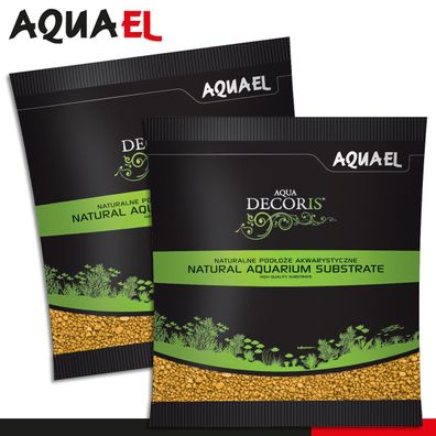 Aquael 2 x 1 kg Aqua Decoris Quarzkies gelb 2 - 3 mm Aquariensubstrat