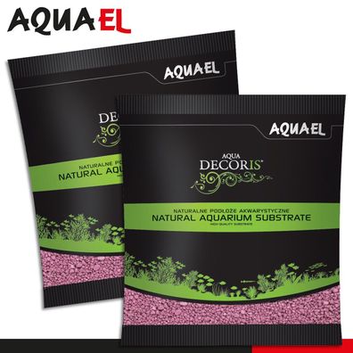 Aquael 2 x 1 kg Aqua Decoris Quarzkies lila rosa 2 - 3 mm Aquariensubstrat