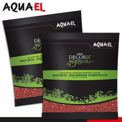 Aquael 2 x 1 kg Aqua Decoris Quarzkies rot 2 - 3 mm Aquariensubstrat