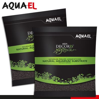 Aquael 2 x 1 kg Aqua Decoris Quarzkies schwarz 2 - 3 mm Aquariensubstrat
