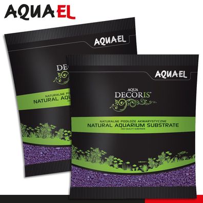 Aquael 2 x 1 kg Aqua Decoris Quarzkies violett 2 - 3 mm Aquariensubstrat