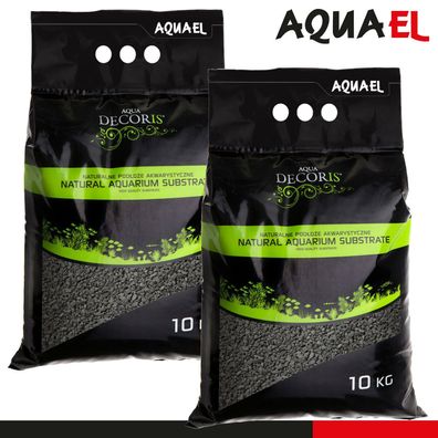 Aquael 2 x 10 kg Aqua Decoris Basalt 2 - 4 mm Aquariensubstrat Bodenbelag