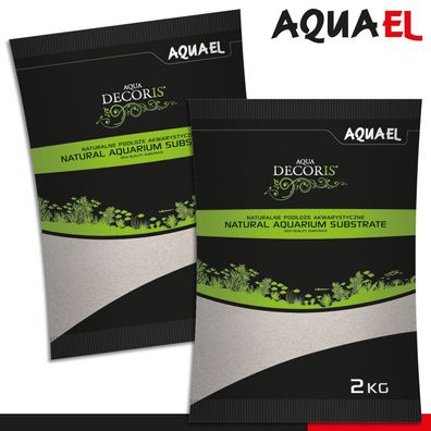 Aquael 2 x 2 kg Aqua Decoris Quarzsand 0,1 - 0,3 mm Aquariumsubstrat Bodenbelag
