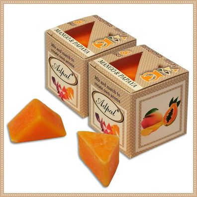 2 x Duftwachs Mango & Papaya | Aroma Duftkerze Schmelzwachs Wax Aromatic