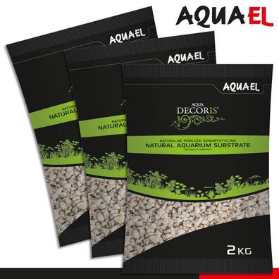 Aquael 3 x 2 kg Aqua Decoris Dolomite 2 - 4 mm Aquariensubstrat Bodenbelag