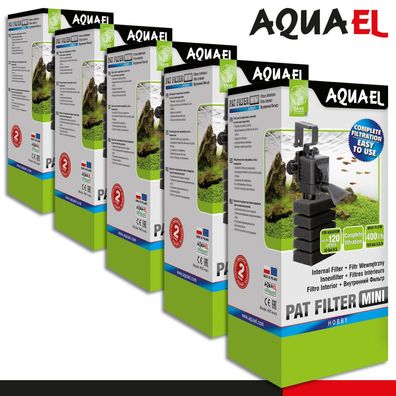 Aquael 5 x Pat Mini Miniaturturbinenfilter für kleine Süßwasseraquarien