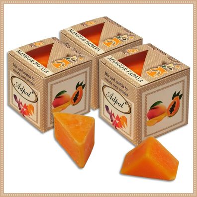 3 x Duftwachs Mango & Papaya | Aroma Duftkerze Schmelzwachs Wax Aromatic