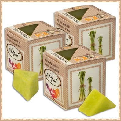 3 x Duftwachs Zitronengras | Aroma Duftkerze Schmelzwachs Wax Aromatic