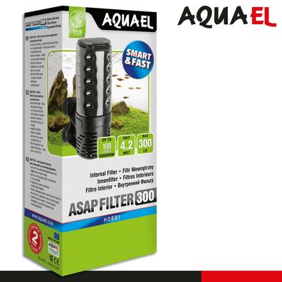 Aquael Filter ASAP 300 Innenfilter Kompakt Aquarium Wasserpflege Reinigung