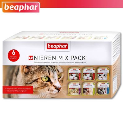 Beaphar 1 Pack 6 x 100 g Nierendiät Mix Pack für Katzen