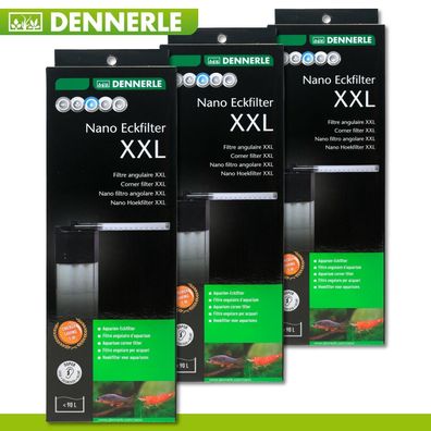 3 x Dennerle Nano Eckfilter XXL Innenfilter für Aquarien Innen Zubehör Filter