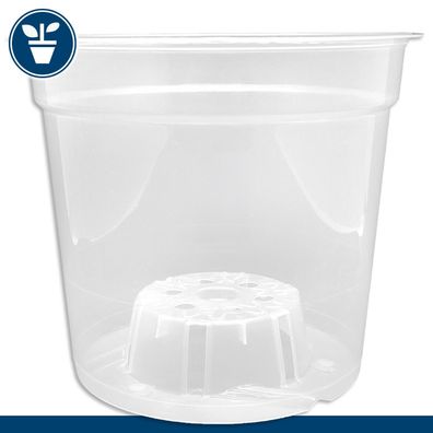 1 x Orchideentopf transparent Ø 15 x 12,5 cm Blumentopf Kulturtopf Pflanztopf