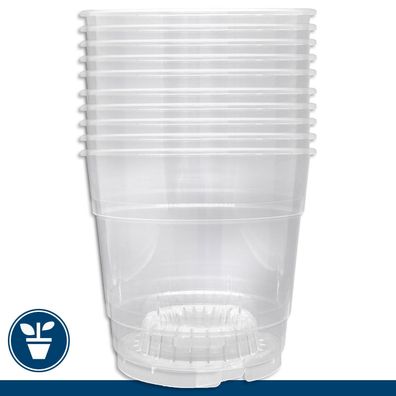 10 x Orchideentopf transparent Ø 11,5 x 11 cm Blumentopf Kulturtopf Pflanztopf