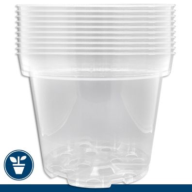 10 x Orchideentopf transparent Ø 17 x 13,5 cm Blumentopf Kulturtopf Pflanztopf