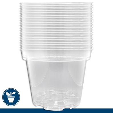 20 x Orchideentopf transparent Ø 17 x 13,5 cm Blumentopf Kulturtopf Pflanztopf