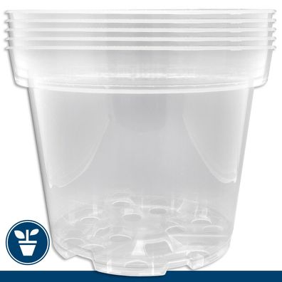 5 x Orchideentopf transparent Ø 19 x 15 cm Blumentopf Kulturtopf Pflanztopf