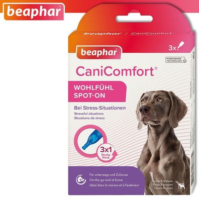 3 x 1 ml Beaphar Cani Comfort Wohlfühl Pheromone SPOT-ON für Hunde