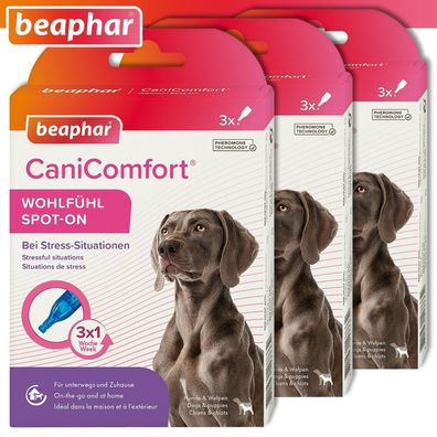 9 x 1 ml Beaphar Cani Comfort Wohlfühl Pheromone SPOT-ON für Hunde