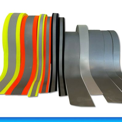 1 m Reflexband Reflexionsband Sicherheitsband 20-30-50mm 6 Farben Auswahl