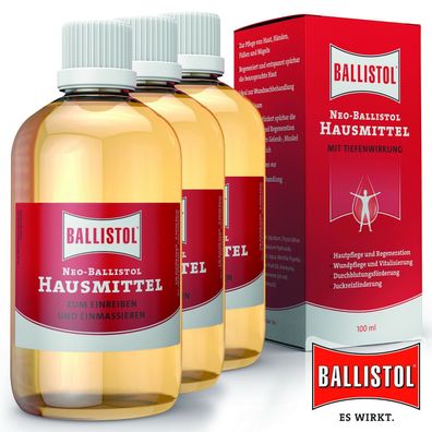 Ballistol 3x100 ml Neo-Ballistol Hausmittel mit Tiefenwirkung zum Einreiben
