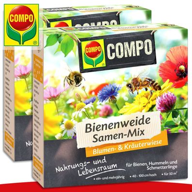 COMPO 2 x 300 g Bienenweide Samen-Mix | Blumen- und Kräuterwiese Pflanzen