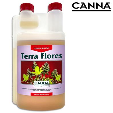 CANNA 1 l Terra Flores Dünger Anzucht Qualität Wachstumsdünger Komplettdünger