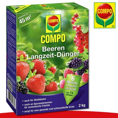 COMPO 2 kg Beeren Langzeit-Dünger Erdbeere Himbeere Obst Geschmack