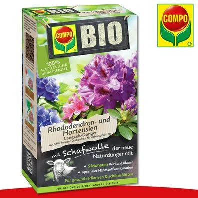 COMPO 2 kg BIO Rhododendron- und Hortensien Langzeit-Dünger mit Schafwolle