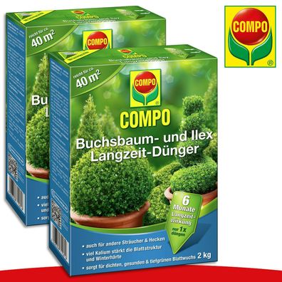 COMPO 2 x 2 kg Buchsbaum- und Ilex Langzeit-Dünger
