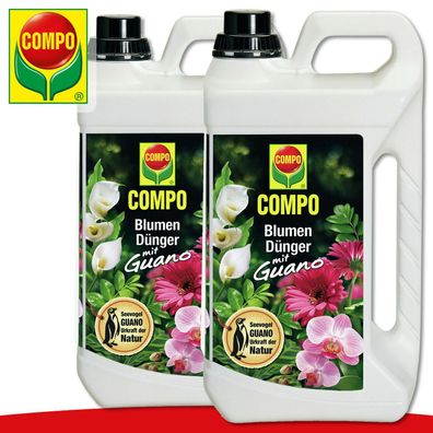 COMPO 2 x 5 l Blumendünger mit Guano